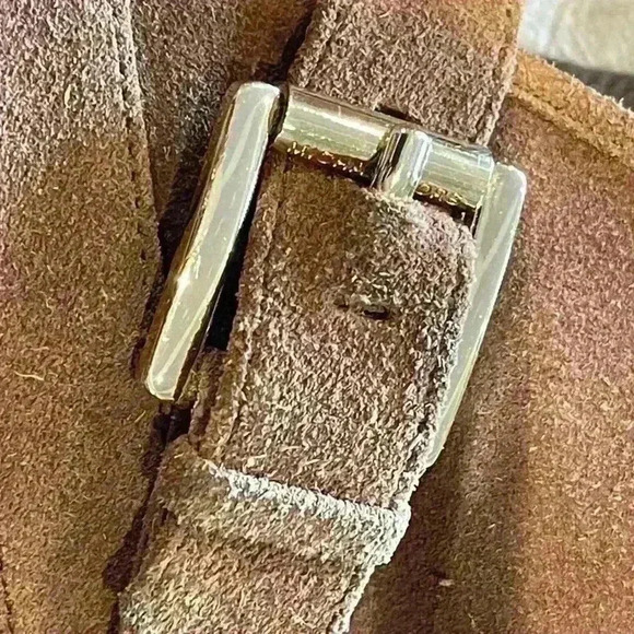 Micheal Kors Salem Luggage Brown Suede Leather Ankle booties Boots size 9.5M - Picture 12 of 12